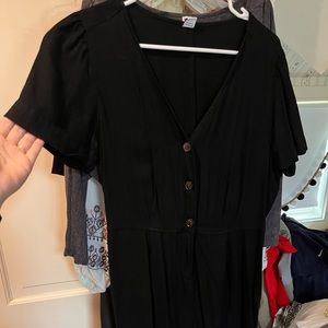 Old Navy Black Ankle Length Romper, Size M